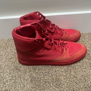 Red Balenciaga Pleated Sneakers